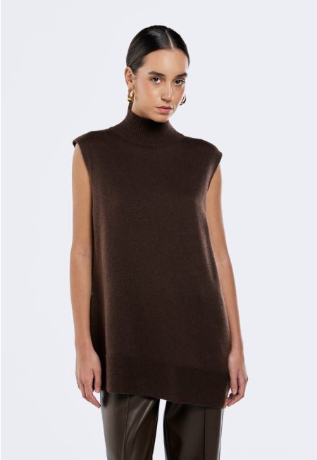 Knitted Sleeveless Sweater Vest