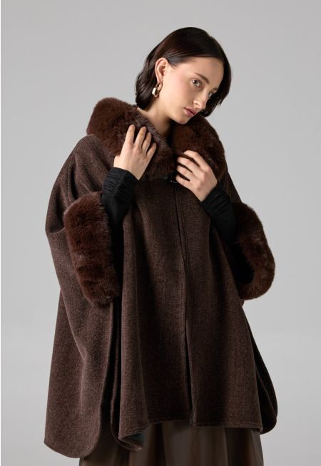 Metallic Clasp Poncho