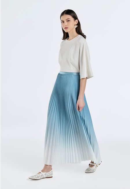 Ombre Pleated Skirt
