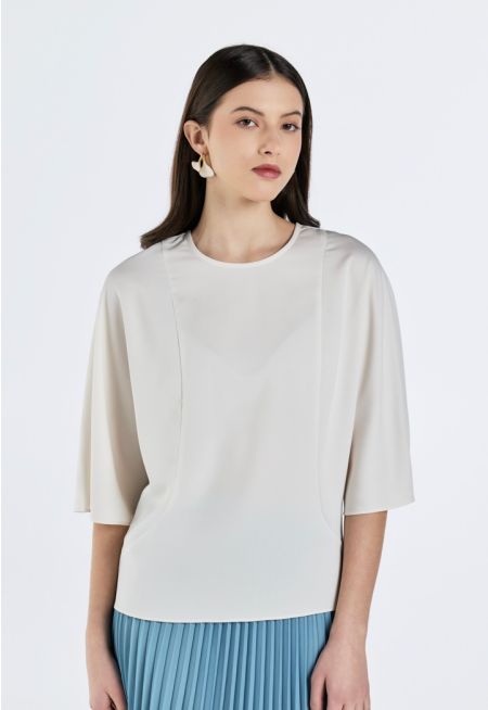 Solid Dolman-Sleeve Top