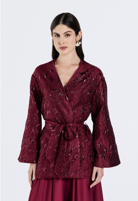 Textured Jacquard Kimono- Ramadan Style