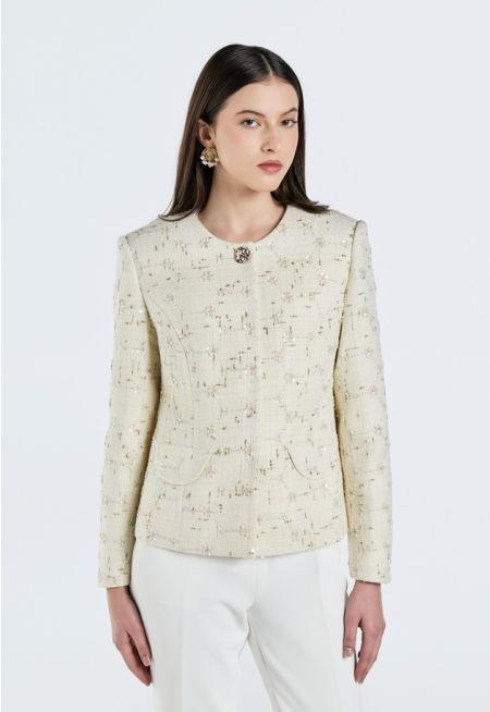 Beaded Tweed Jacket