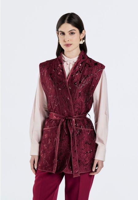 Textured Jacquard Vest- Ramadan Style