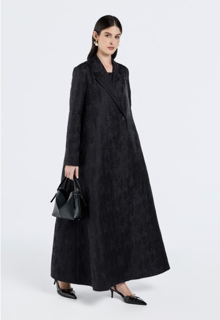 Quilted Jacquard Abaya