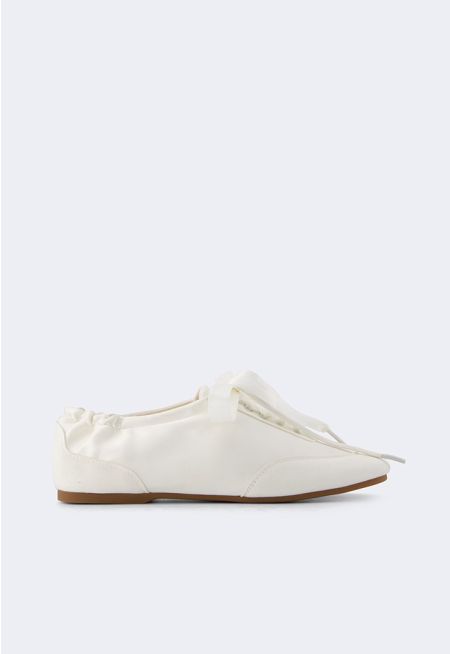 Solid Satin Ballerina Sneakers