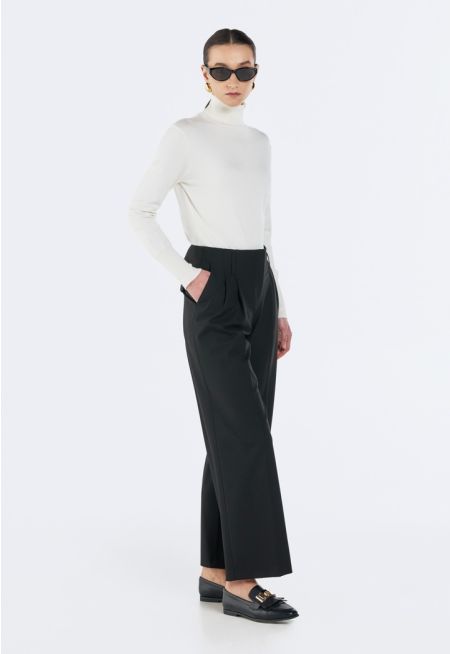 High Waist Pleated Trousers