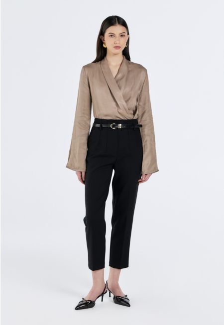 High Waist Belted Trousers
