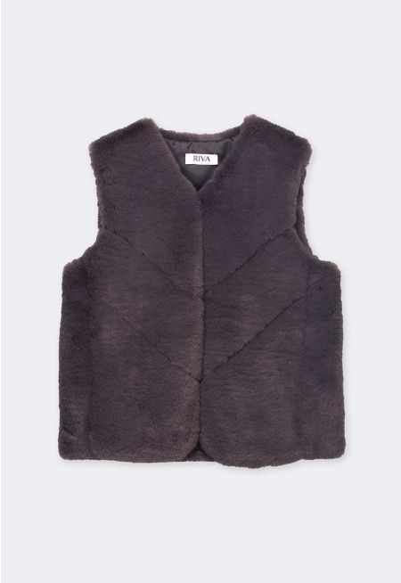 Faux Fur Sleeveless Vest