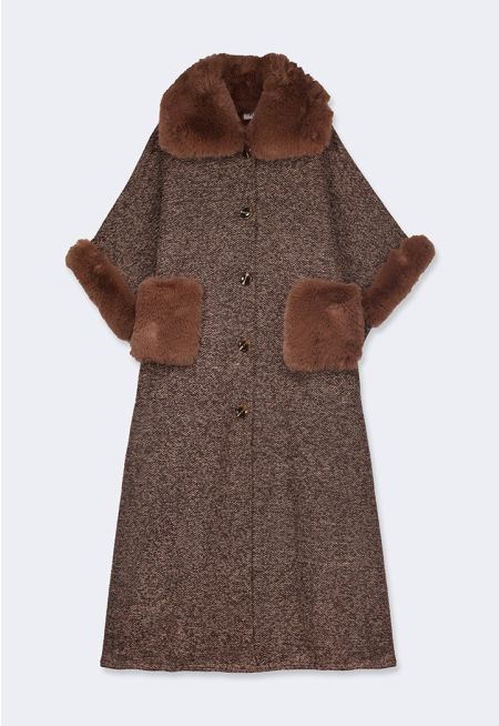 Faux Fur Embellished Besht