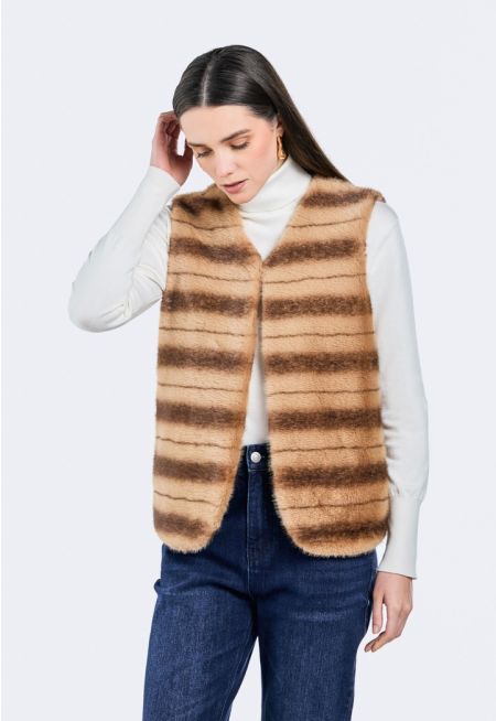 Contrast Striped Vest