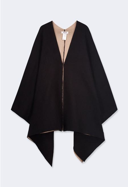 Solid Knitted Poncho