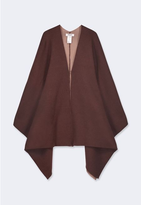 Solid Knitted Poncho