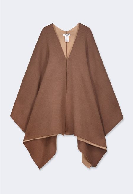 Solid Knitted Poncho