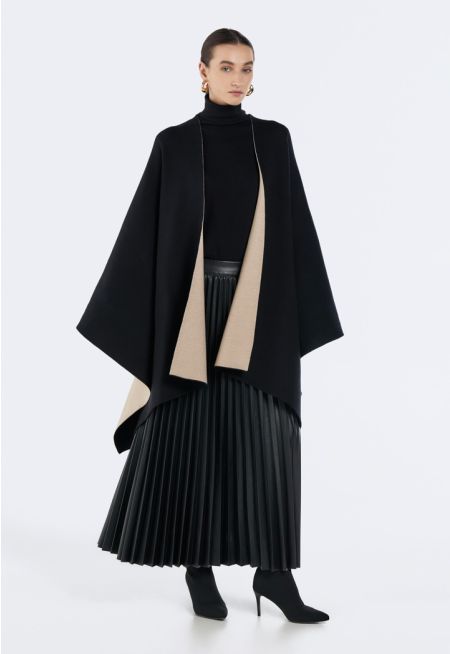 Solid Knitted Poncho