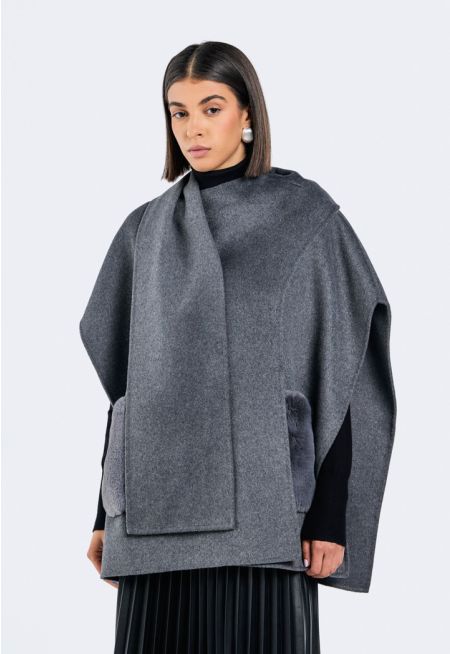 Fleece Shawl Poncho