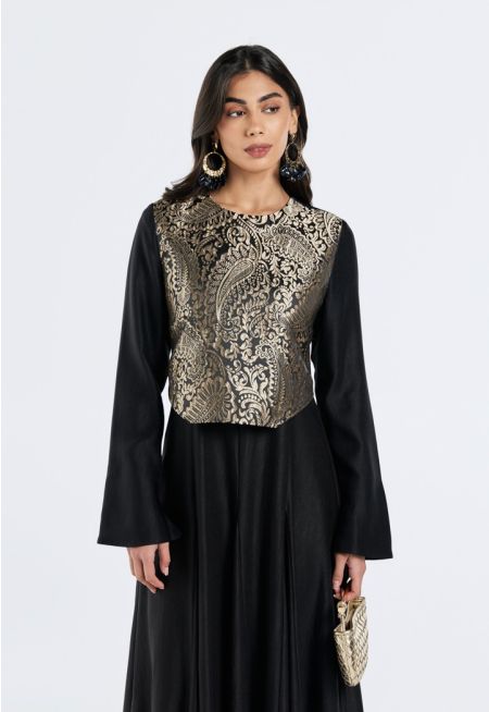 Metallic Paisley Jacquard Top- Ramadan Style
