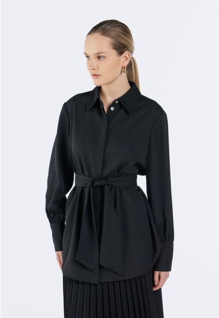 Regular Fit Belted Shirt