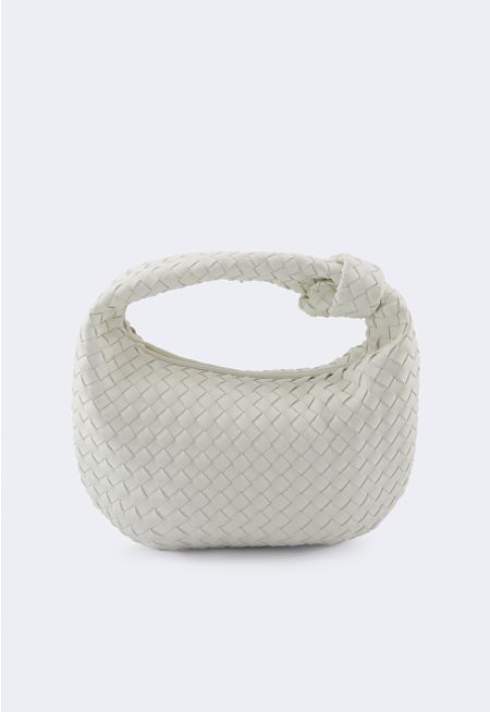 Classic Solid Woven Handbag