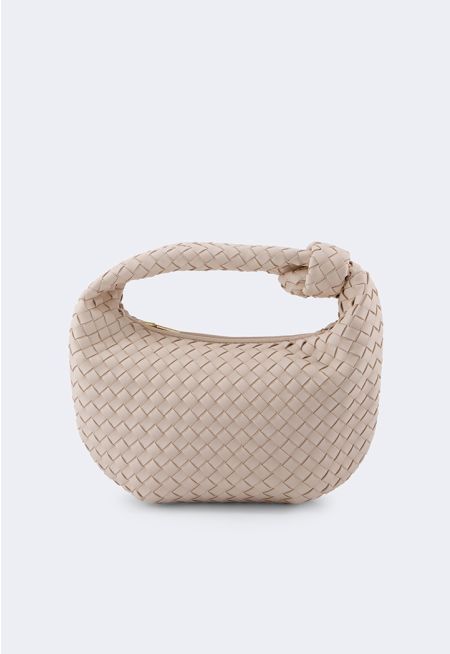 Classic Solid Woven Handbag