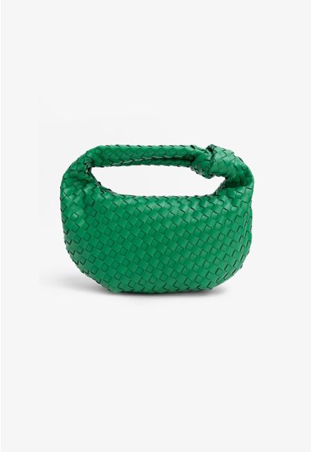 Classic Solid Woven Handbag