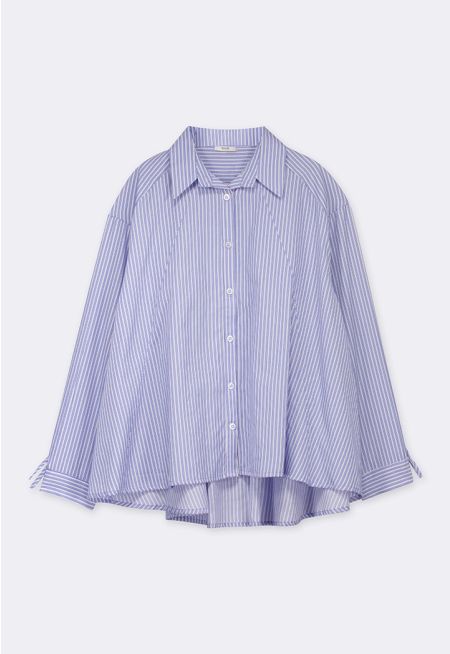 Striped Shirt With Adjustable Sleeves