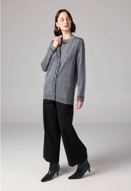 Solid High Waist Trousers