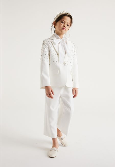 Iconic Embellished Jacket and Pants Set (2PCS)