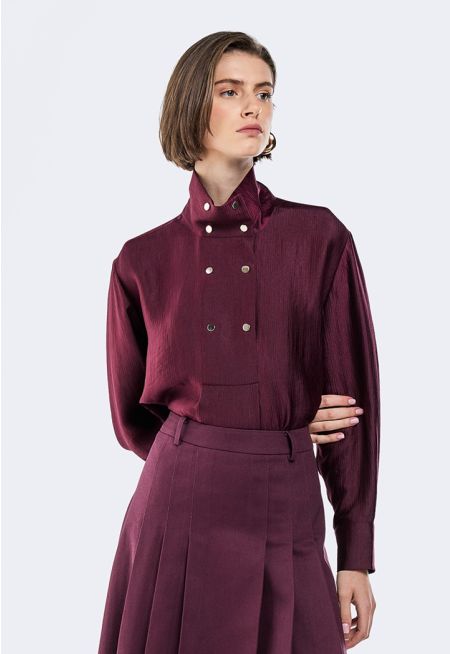 Solid Textured Blouse