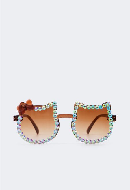 Crystal Embellished Sunglasses