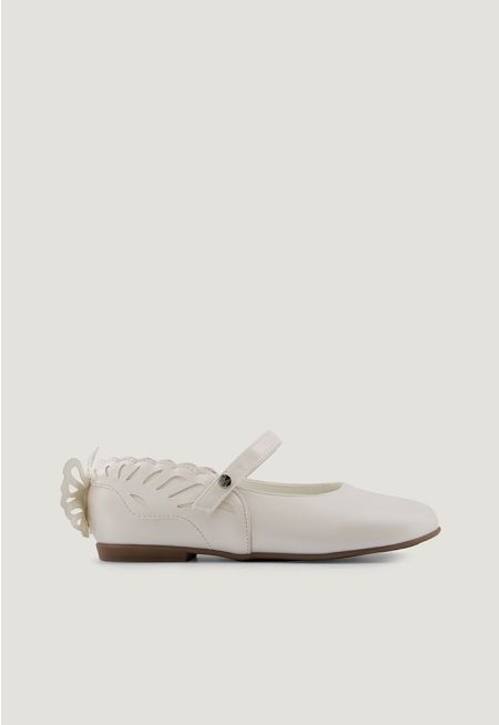 Butterfly Embellished Flat Strap Ballerina