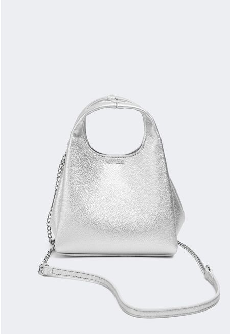 Metallic PU Leather Handbag