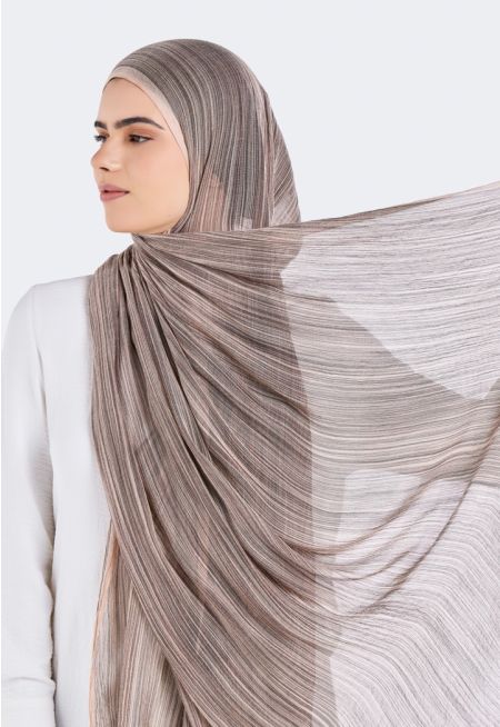 Contrast Textured Hijab