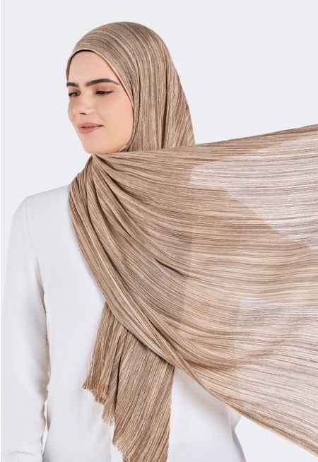 Contrast Textured Hijab