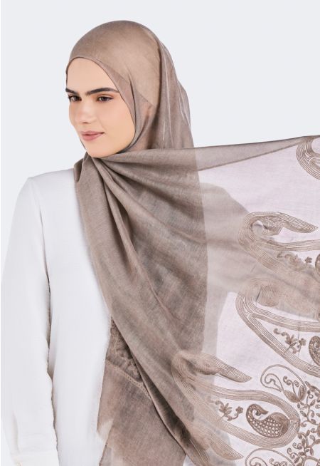 Solid Crinkled Stitched Hijab