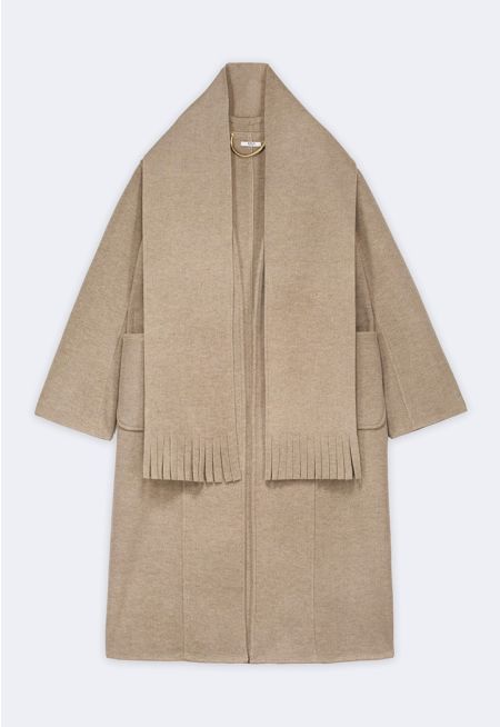 Solid Wool Coat Combo (2PCS)