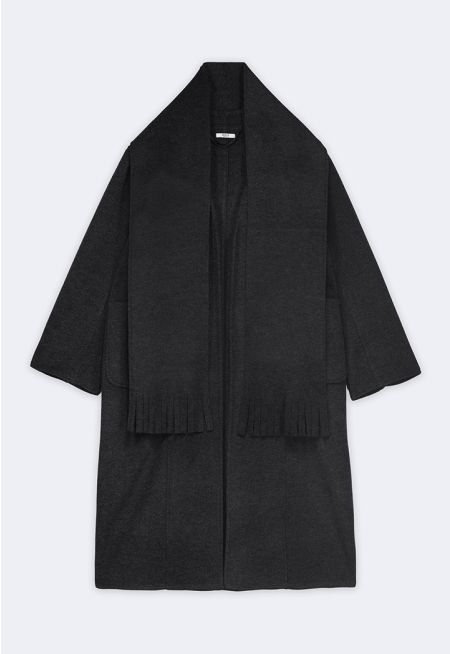 Solid Wool Coat Combo (2PCS)