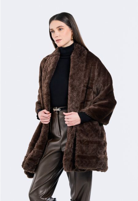 Double Face Faux Fur Shawl
