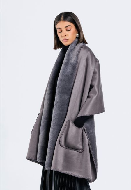 Double Face Fleece Winter Shawl