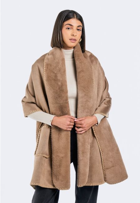 Double Face Fleece Winter Shawl