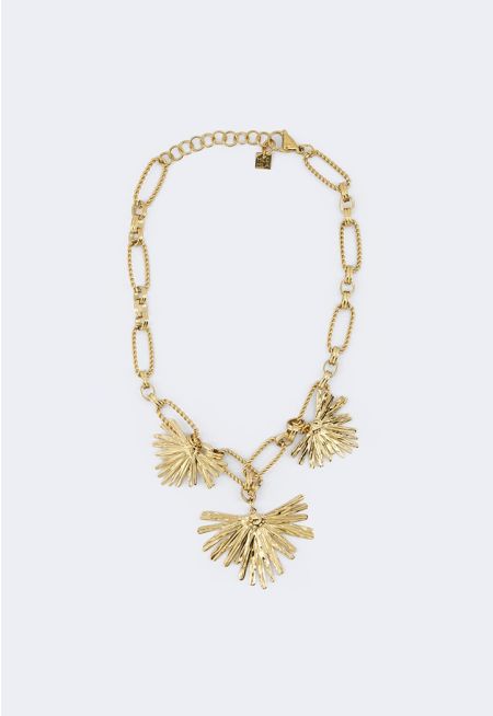 Metallic Leaves Necklace