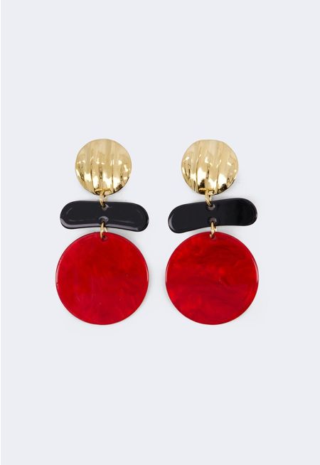 Gemstones Resin Earrings