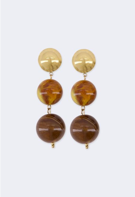 Round Resin Earrings