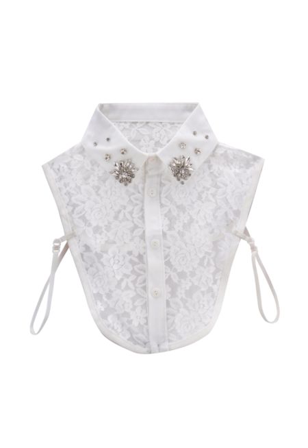 Floral Lace Detachable Chemise Collar -Sale