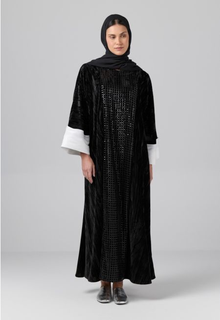 Velvet Dress With Hijab (2 PCS)- Ramadan Style