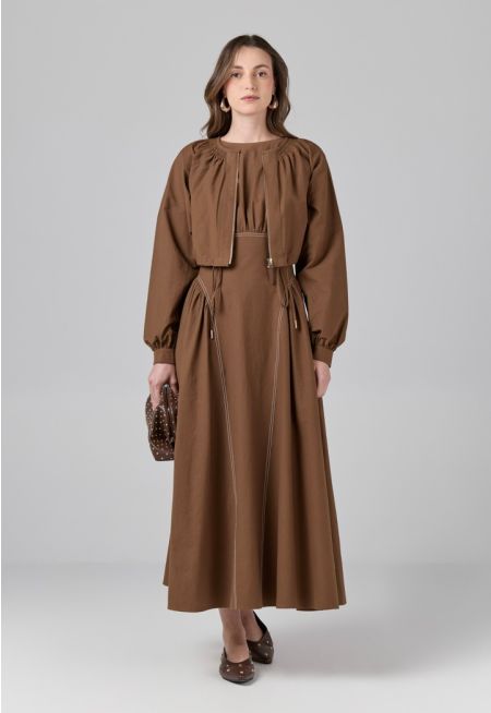 Sleeveless Basic Pleated Dress