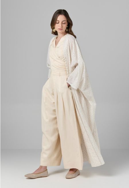 Wide Leg Basic Trousers