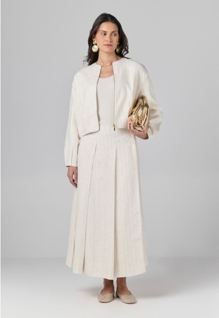 Wrap Front Slit Overskirt