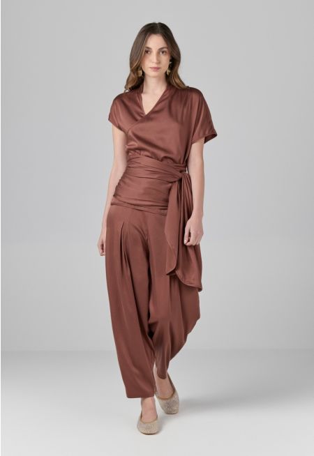 Wide Leg Basic Trousers