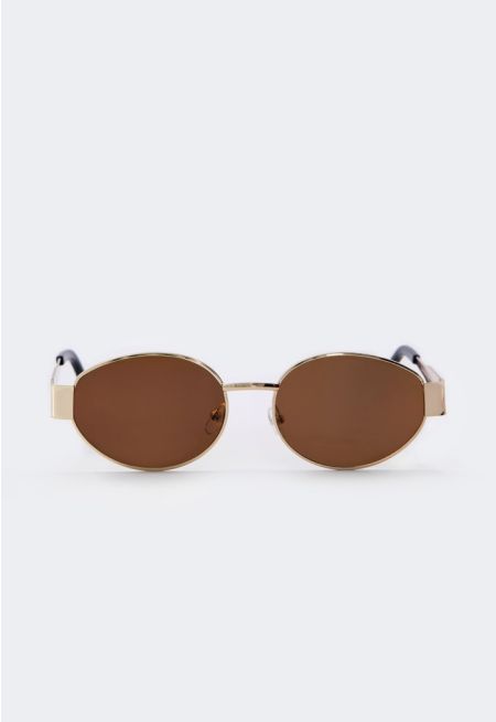 Metallic Oval Sunglasses