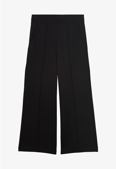 Solid Wide Leg Trouser